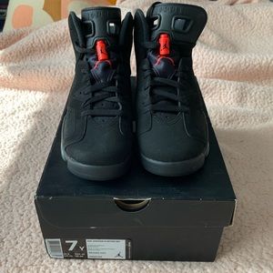 2014 Air Jordan Retro 6’s Infrared Black - 7Y/8.5W